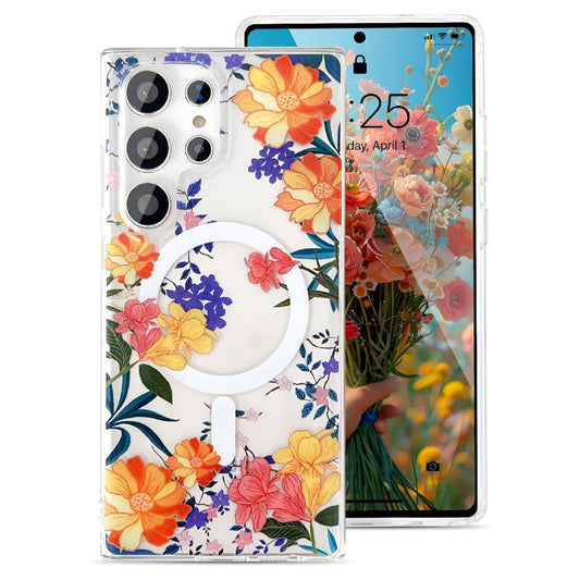 Soka Flower MagSafe Case (Suits Galaxy S25 Ultra) - Colorful Flower