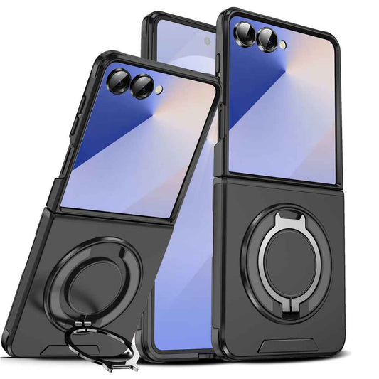 Soka Smooth Armor with Stand Case (Suits Galaxy Z Flip 7) - Black