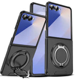 Soka Smooth Armor with Stand Case (Suits Galaxy Z Flip 7) - Black