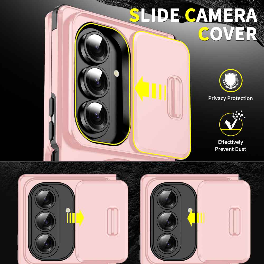 Soka Smooth Armor with Stand Case (Suits Galaxy Z Fold 7) - Pink