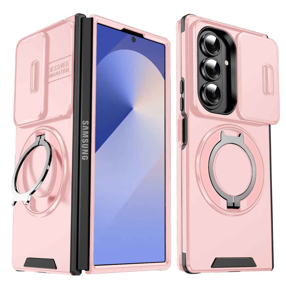 Soka Smooth Armor with Stand Case (Suits Galaxy Z Fold 7) - Pink