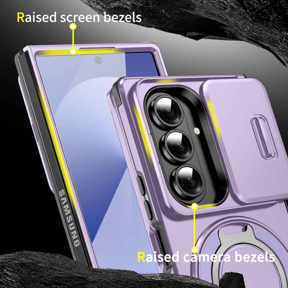 Soka Smooth Armor with Stand Case (Suits Galaxy Z Fold 7) - Purple
