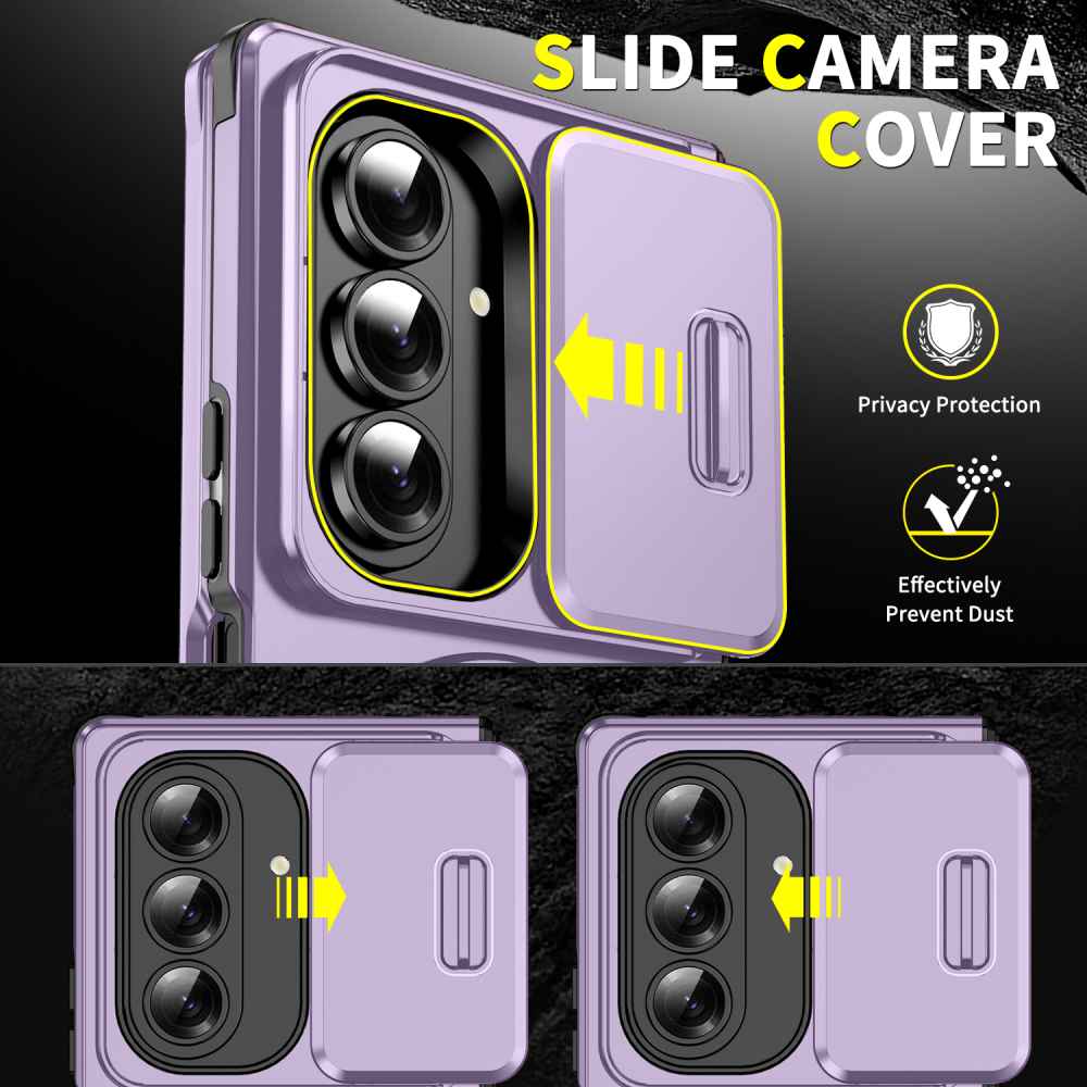Soka Smooth Armor with Stand Case (Suits Galaxy Z Fold 7) - Purple