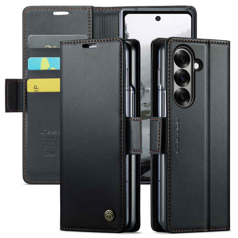Soka Wallet Case (Suits Galaxy Z Fold 7) - Black