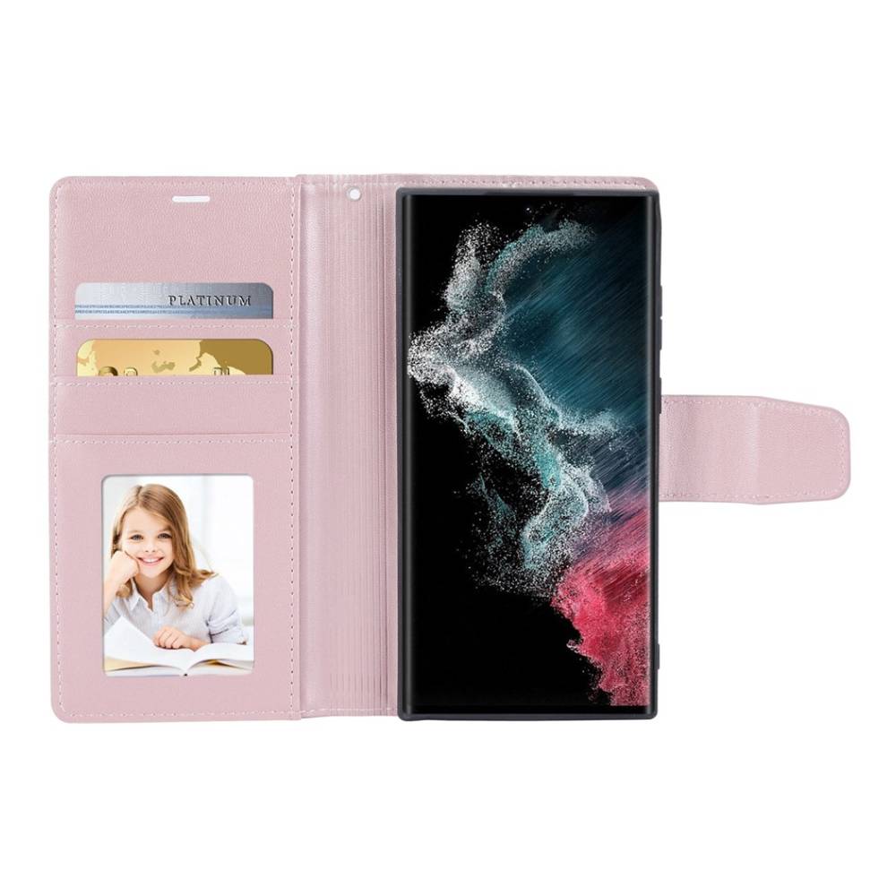 Soka Hanman Detachable Wallet Case (Suits Galaxy S22 Ultra) - Rose Gold