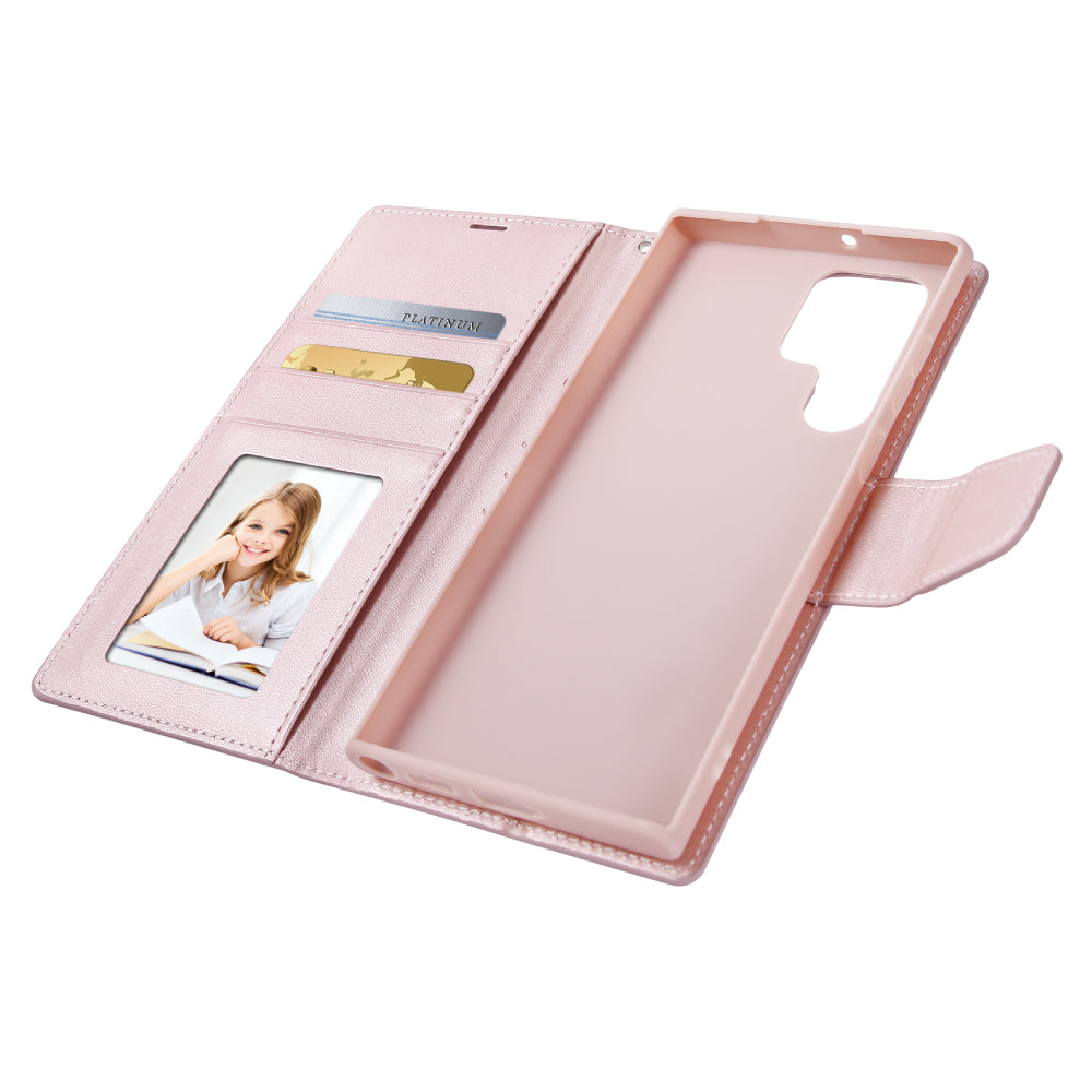 Soka Hanman Wallet Case (Suits Galaxy S25 Ultra) - Rose Gold