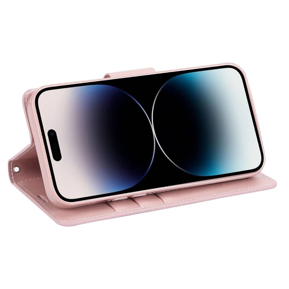 Soka Hanman Wallet Case (Suits iPhone 16 Plus) - Rose Gold