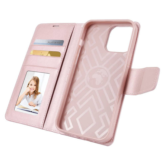 Soka Hanman Wallet Case (Suits iPhone 16 Plus) - Rose Gold
