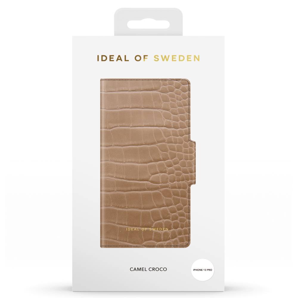 Ideal Of Sweden Atelier Wallet Case (Suits iPhone 13 Pro) - Camel Croco