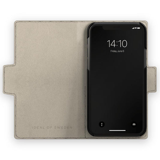 Ideal Of Sweden Atelier Wallet Case (Suits iPhone 13 Pro) - Neo Noir Croco