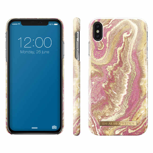 Ideal Of Sweden Fashion Case (Suits iPhone XS Max) - Golden Blush Marble