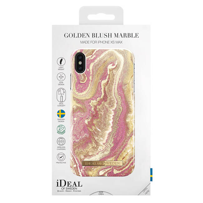 Ideal Of Sweden Fashion Case (Suits iPhone XS Max) - Golden Blush Marble