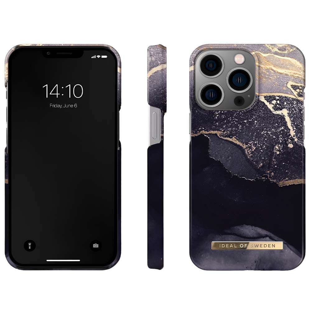 Ideal Of Sweden Fashion Case (Suits iPhone 13 Pro) - Golden Twilight Marble