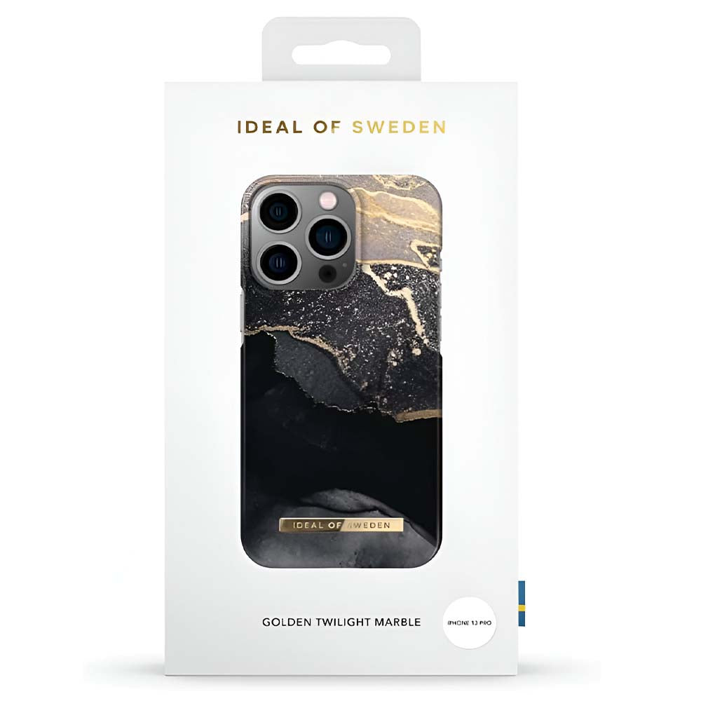 Ideal Of Sweden Fashion Case (Suits iPhone 13 Pro) - Golden Twilight Marble