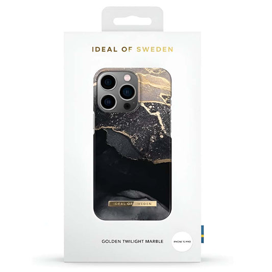 Ideal Of Sweden Fashion Case (Suits iPhone 13 Pro) - Golden Twilight Marble