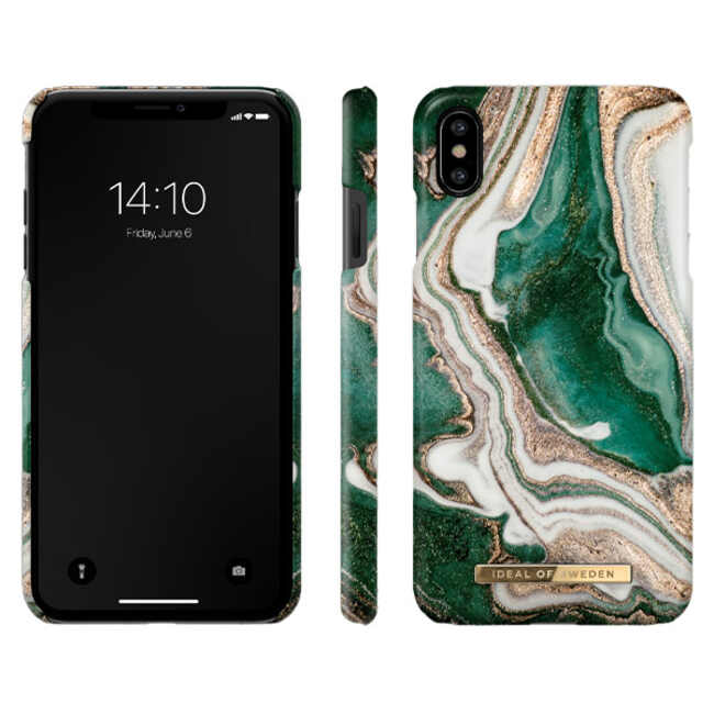 Ideal Of Sweden Fashion Case (Suits iPhone XS Max) - Golden Jade Marble