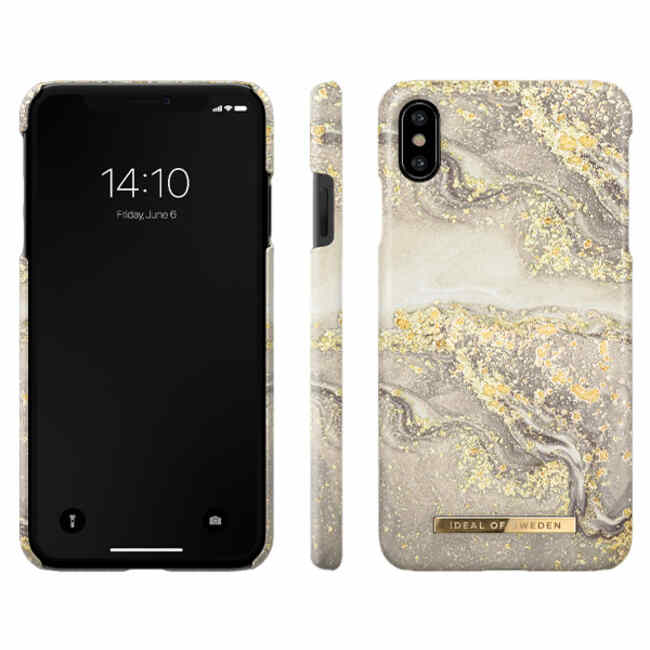 Ideal Of Sweden Fashion Case (Suits iPhone XS Max) - Sparkle Greige Marble
