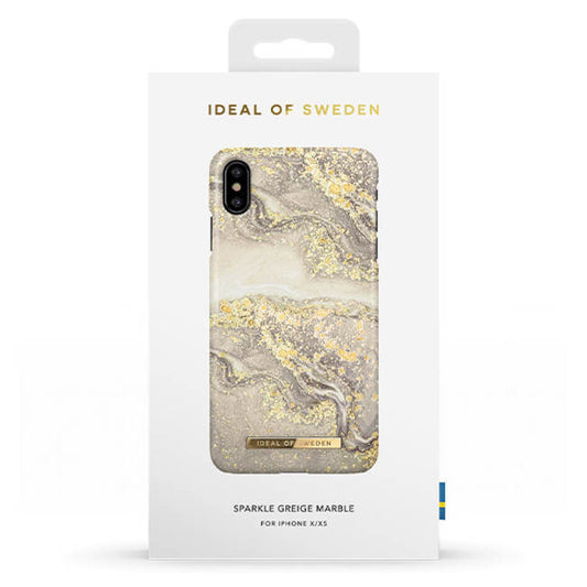 Ideal Of Sweden Fashion Case (Suits iPhone XS Max) - Sparkle Greige Marble