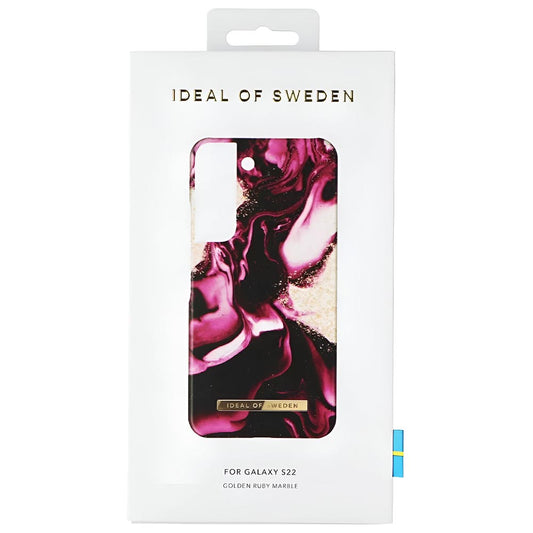 Ideal Of Sweden Fashion Case (Suits Galaxy S22) - Golden Ruby Marble