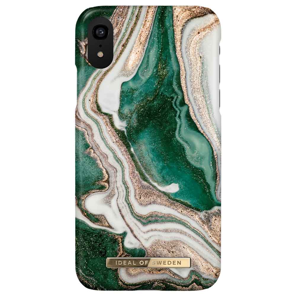 Ideal Of Sweden Fashion Case (Suits iPhone 11/XR) - Golden Jade Marble