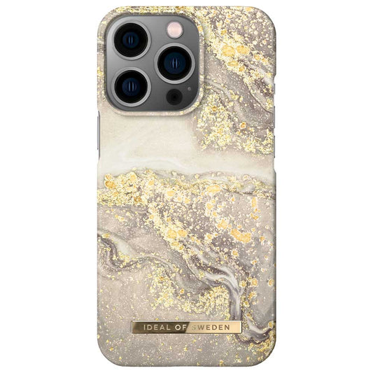 Ideal Of Sweden Fashion Case (Suits iPhone 13 Pro) - Sparkle Greige Marble