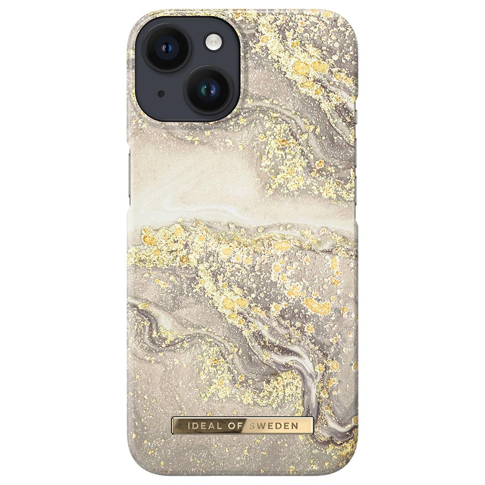 Ideal Of Sweden Fashion Case (Suits iPhone 13) - Sparkle Greige Marble