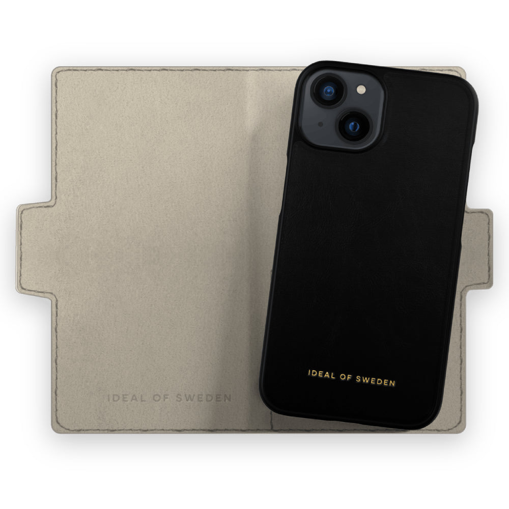 Ideal Of Sweden Atelier Wallet Case (Suits iPhone 13) - Neo Noir Croco