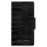 Ideal Of Sweden Atelier Wallet Case (Suits iPhone 13) - Neo Noir Croco