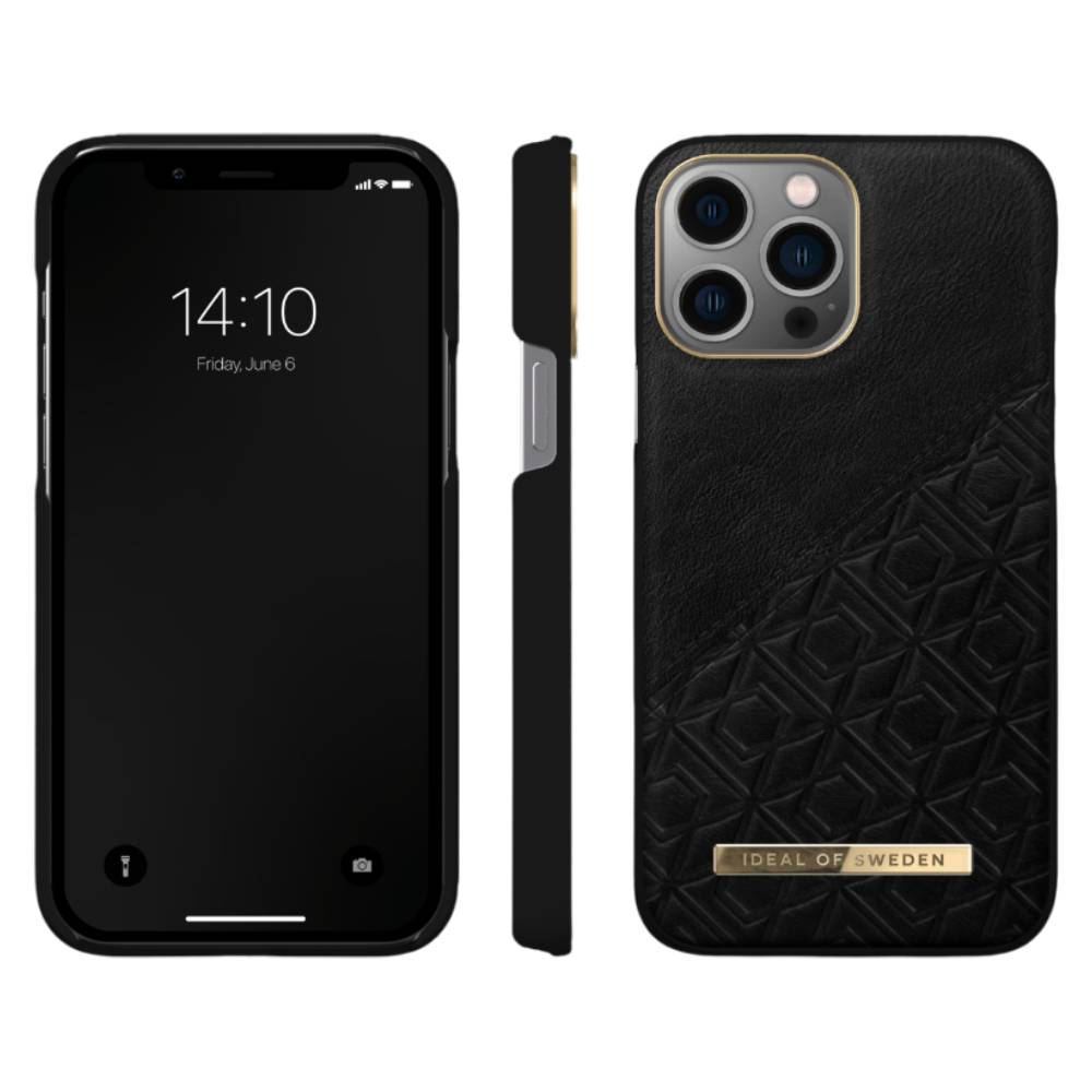 Ideal Of Sweden Atelier Case (Suits iPhone 13 Pro) - Embossed Black