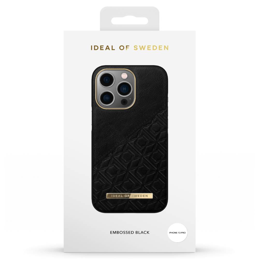 Ideal Of Sweden Atelier Case (Suits iPhone 13 Pro) - Embossed Black