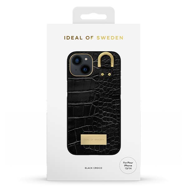 Ideal of Sweden Black Croco Case (Suits iPhone 14 Plus)
