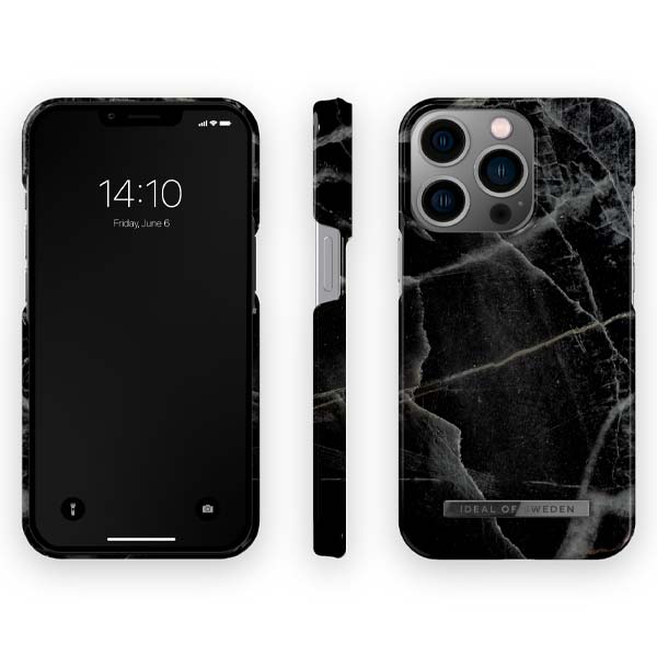Ideal of Sweden Black Thunder Marble Case (Suits iPhone 14 Pro)