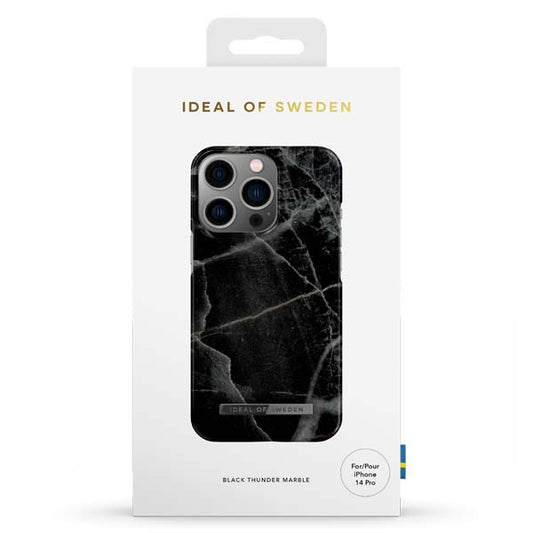 Ideal of Sweden Fashion MagSafe Black Thunder Marble Case (Suits iPhone 14 Pro)