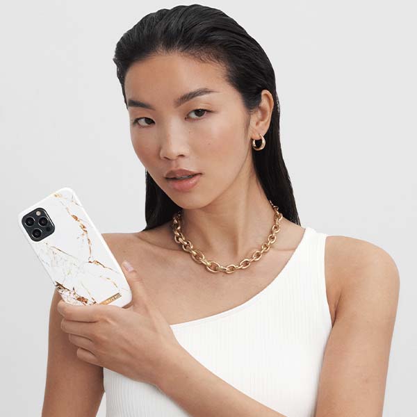 Ideal of Sweden Carrara Gold Case (Suits iPhone 14 Plus)