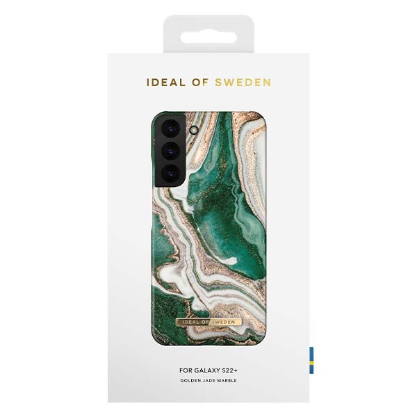 Ideal Of Sweden Fashion Case (Suits Galaxy S22 Plus) - Golden Jade Marble