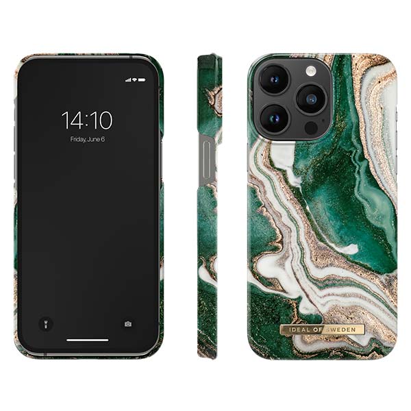 Ideal of Sweden Golden Jade Marble Case (Suits iPhone 14 Pro)