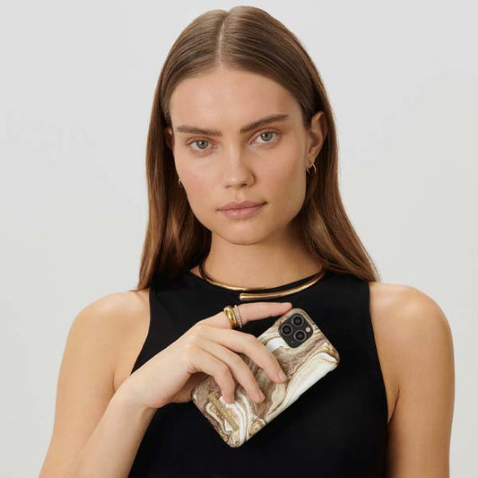 Ideal of Sweden Golden Sand Marble Case (Suits iPhone 14 Pro)