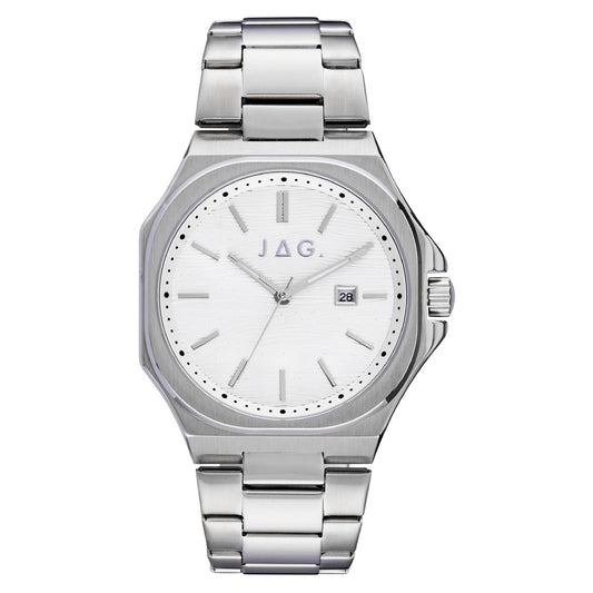 JAG ARCHER Analogue White Dial Stainless Steel Men's Watch (J2823A)