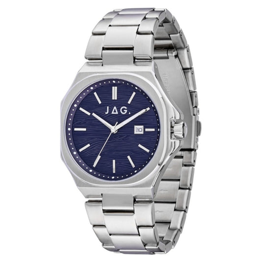 JAG ARCHER Analogue Blue Dial Stainless Steel Men's Watch (J2824A)