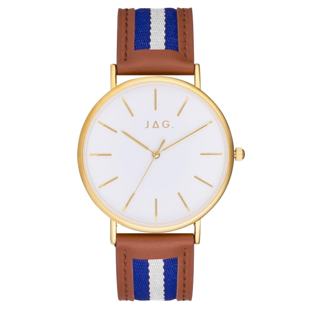 JAG Daniel Brown Blue Band Men's Watch (J2404)