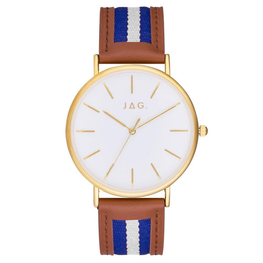 JAG Daniel Brown Blue Band Men's Watch (J2404)
