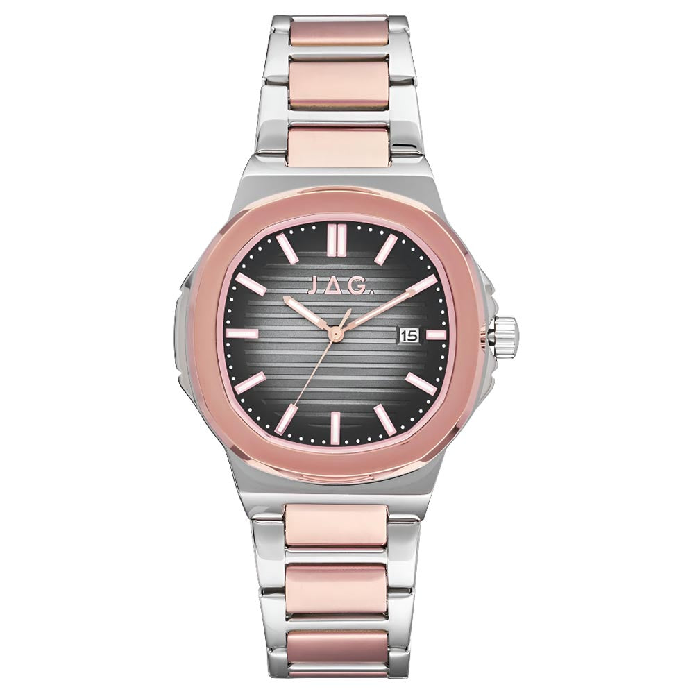 JAG Eaton Rose Gold Black Dial Stainless Steel Men's Watch (J2846A)