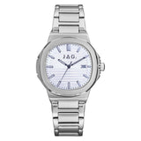 Jag Eaton White Dial Stainless Steel Men's Watch (J2844A)