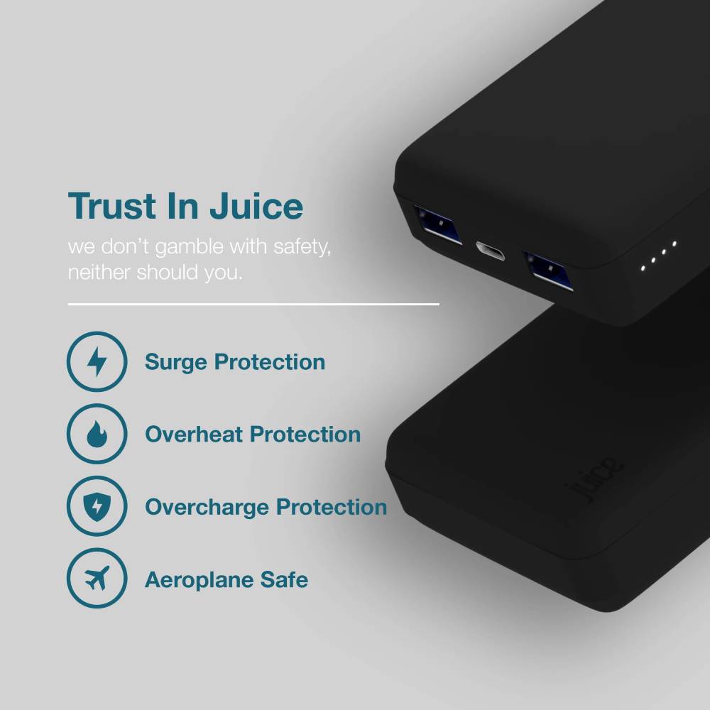 Juice ECO 3 Charge Power Bank 10,000mAh - Black