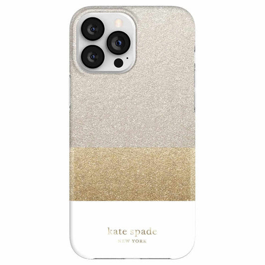 Kate Spade New York Protective Case (Suits iPhone 13 Pro) - Glitter Block White