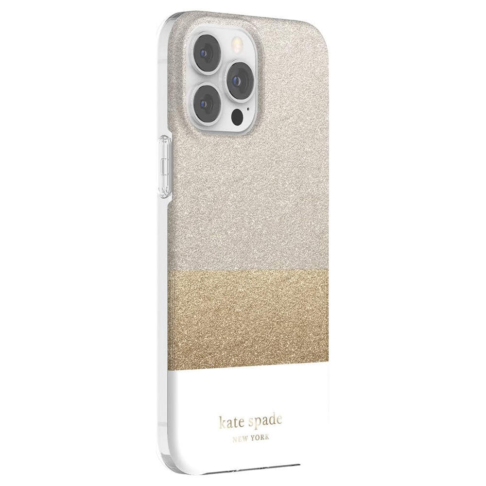 Kate Spade New York Protective Case (Suits iPhone 13 Pro) - Glitter Block White