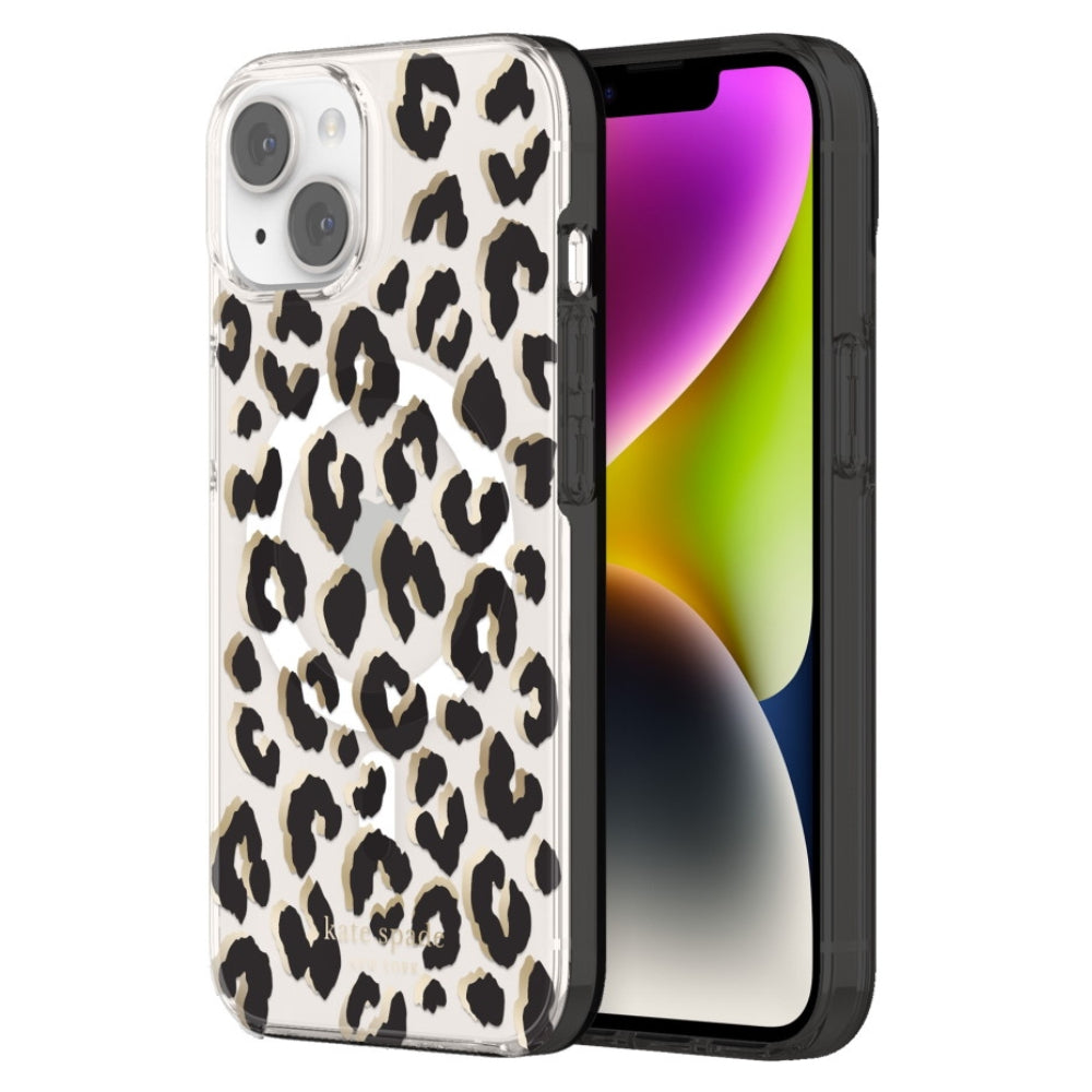 Kate Spade New York Protective Hardshell MagSafe Case (Suits iPhone 14 Plus) - City Leopard