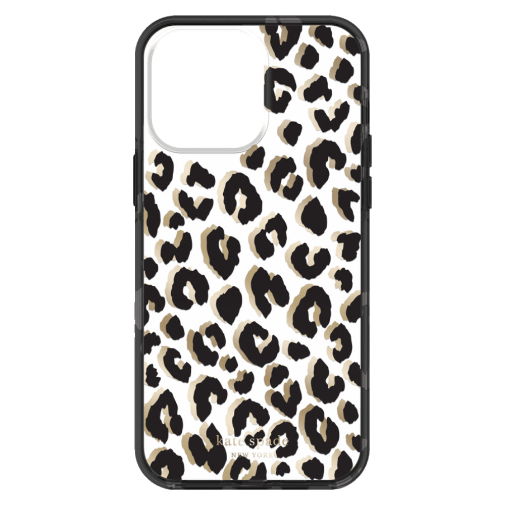 Kate Spade New York Protective Hardshell Case (Suits iPhone 14 Pro) - City Leopard