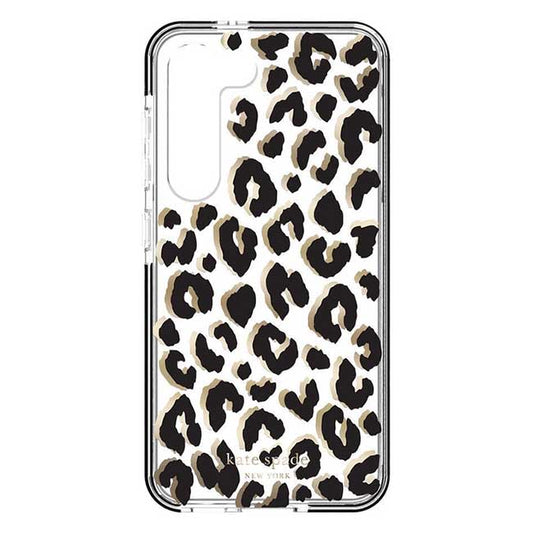 Kate Spade New York Defensive Hardshell Case (Suits Galaxy S23) - City Leopard Black