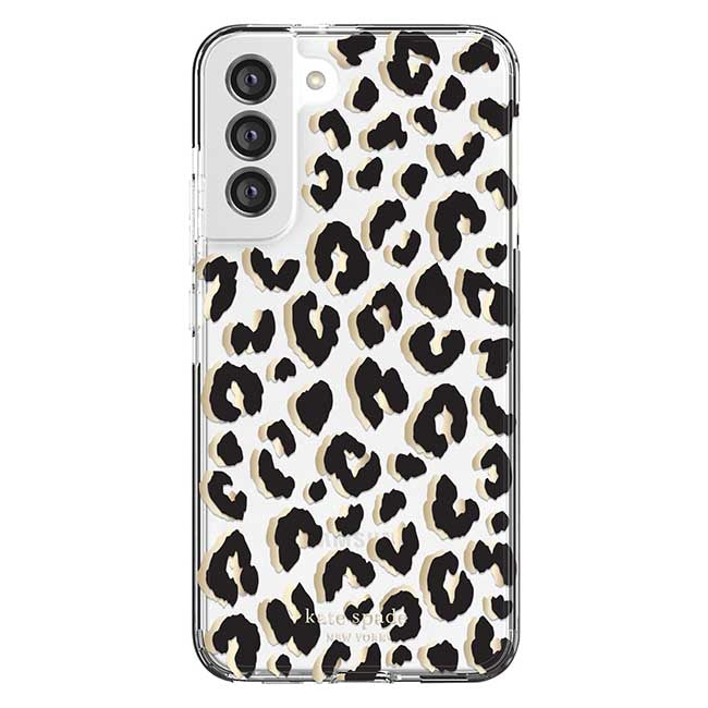 Kate Spade New York Defensive Hardshell Case (Suits Galaxy S23 Plus) – City Leopard Black